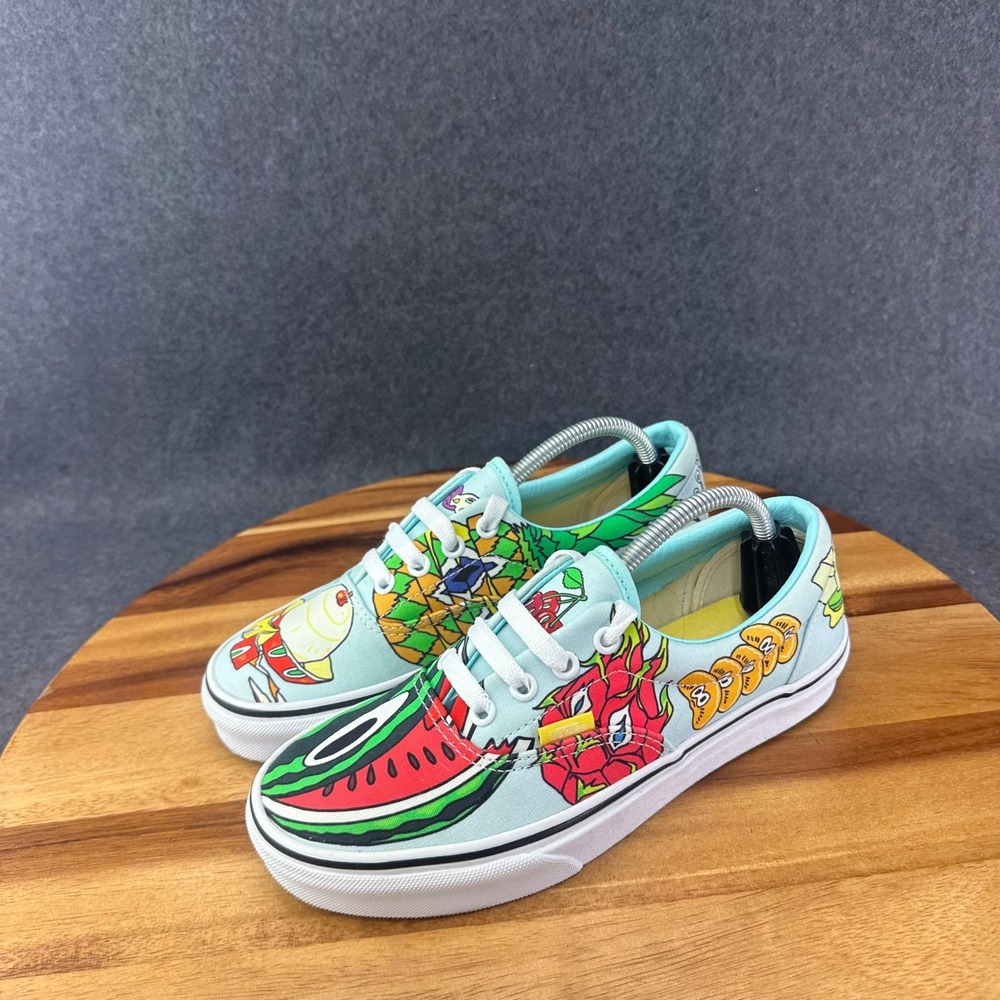 Vans Custom Culture Hoya Fruit Graphic Sneakers Light Blue Womens 7 Low Top - Picture 5 of 11